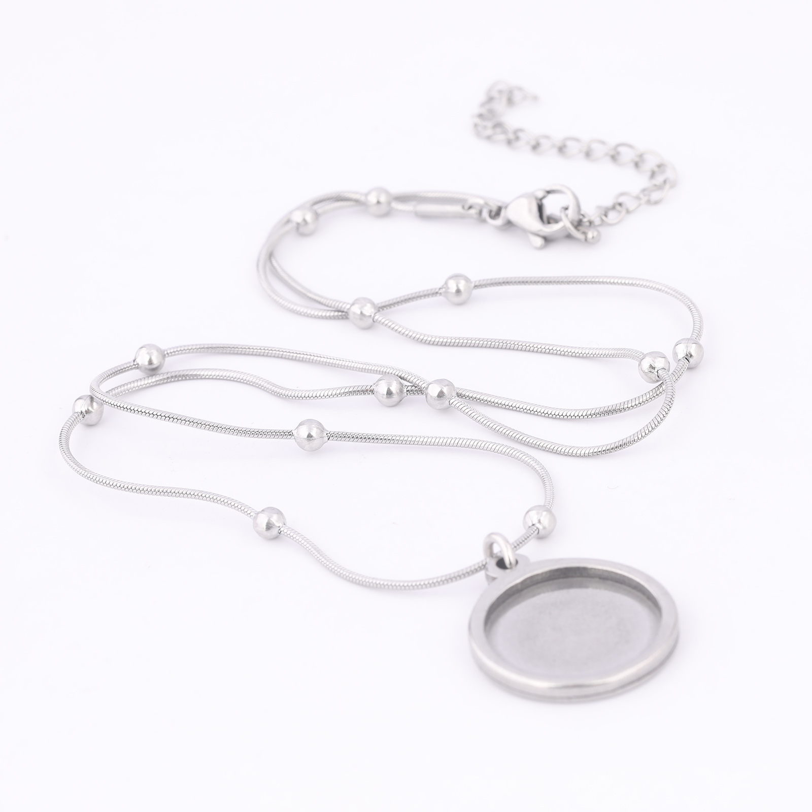 Jewelry Making Tray - 2pcs Stainless Steel Ball Chain Necklace
