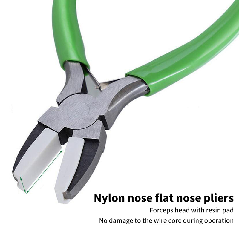 Jewelry Making Loop Pliers - ❤️ Green Flat Nose Pliers Black