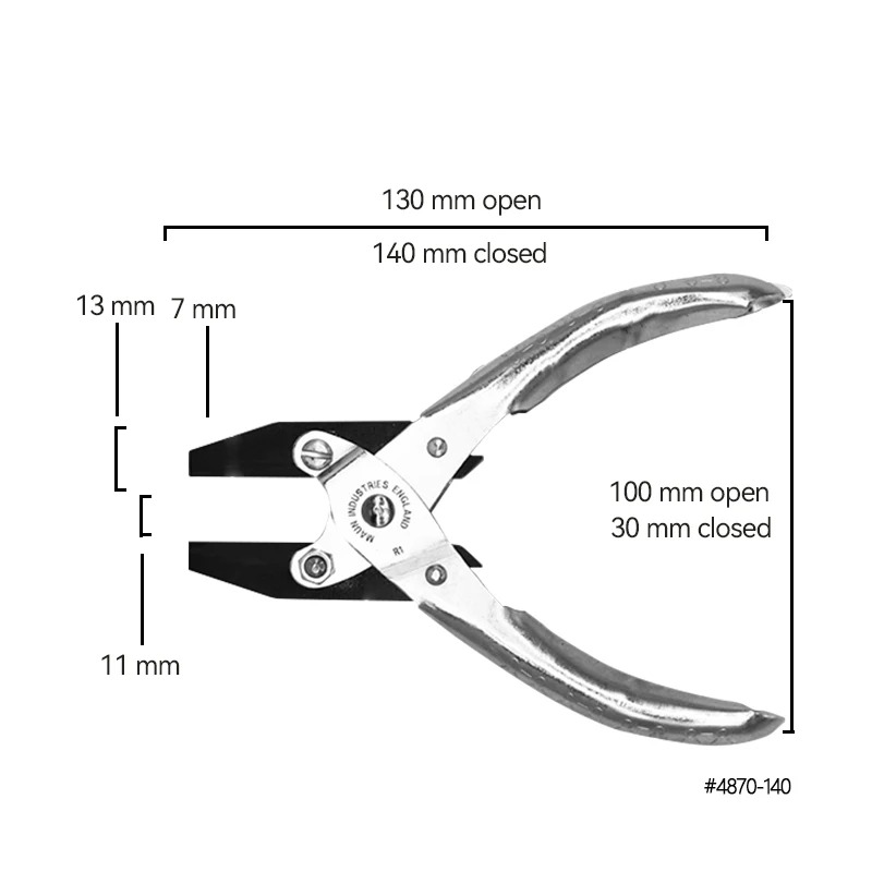Jewelry Making Loop Pliers - UK MAUN 140mm Smooth Jaws Flat
