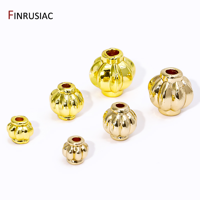 Jewelry Making Items - 14K/18K Gold Plated Brass Lantern Spacer