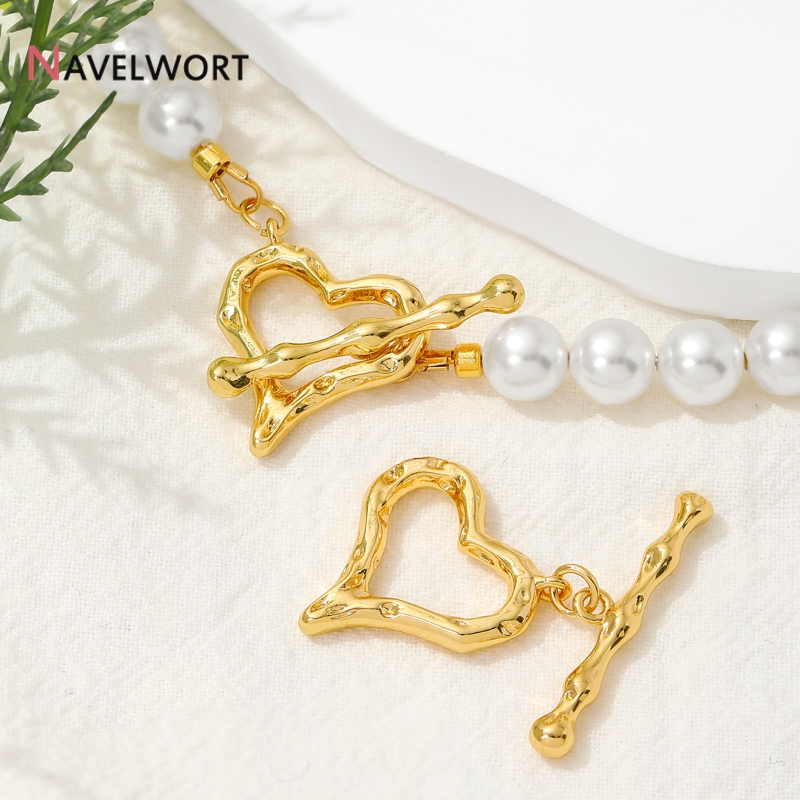 Jewelry Making Material - 18K Gold Plated Heart Shape OT