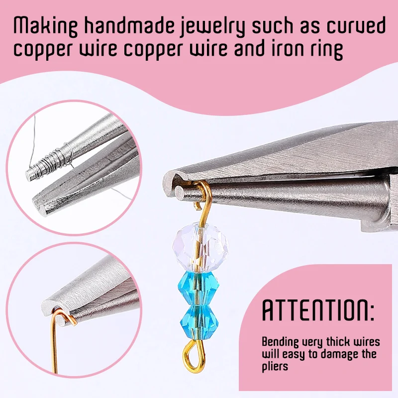 Jewelry Making Loop Pliers - 1Pcs Pink Wire Bending Tools Round