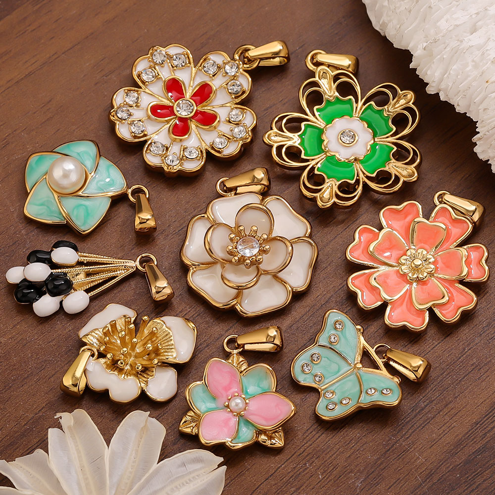 2PCS Stainless Steel Enamel La - огляд і ціна Jewelry Making Supplies Wholesale