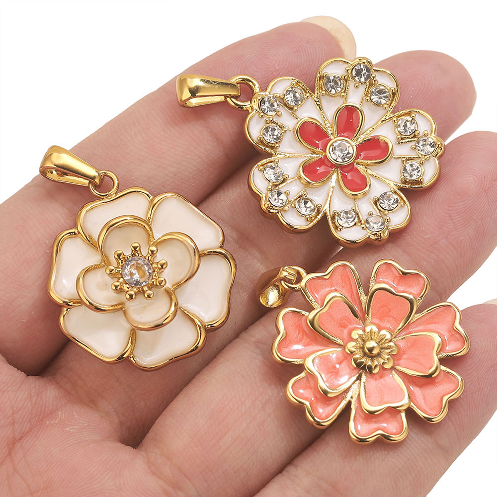 2PCS Stainless Steel Enamel La - огляд і ціна Jewelry Making Supplies Wholesale