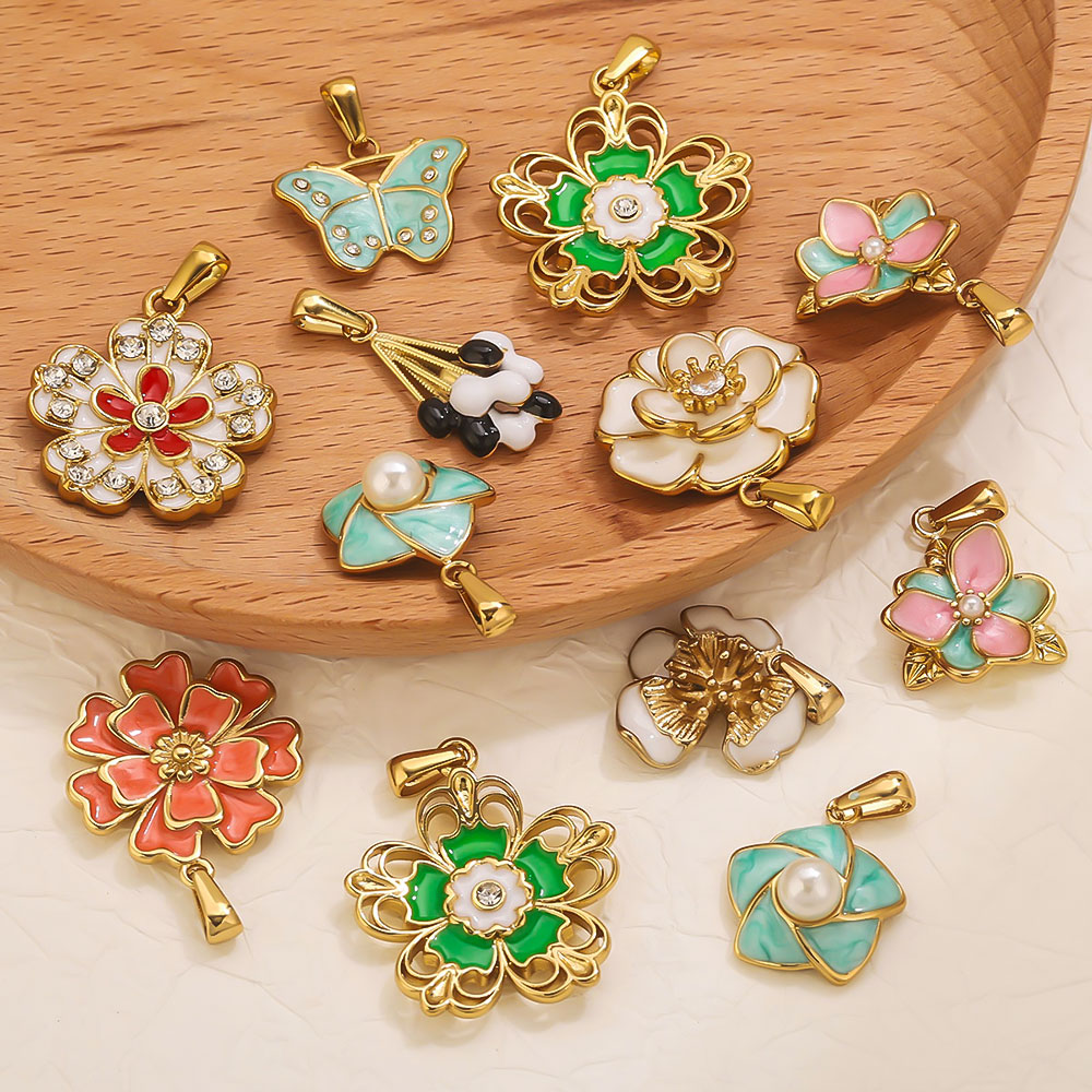 2PCS Stainless Steel Enamel La - огляд і ціна Jewelry Making Supplies Wholesale