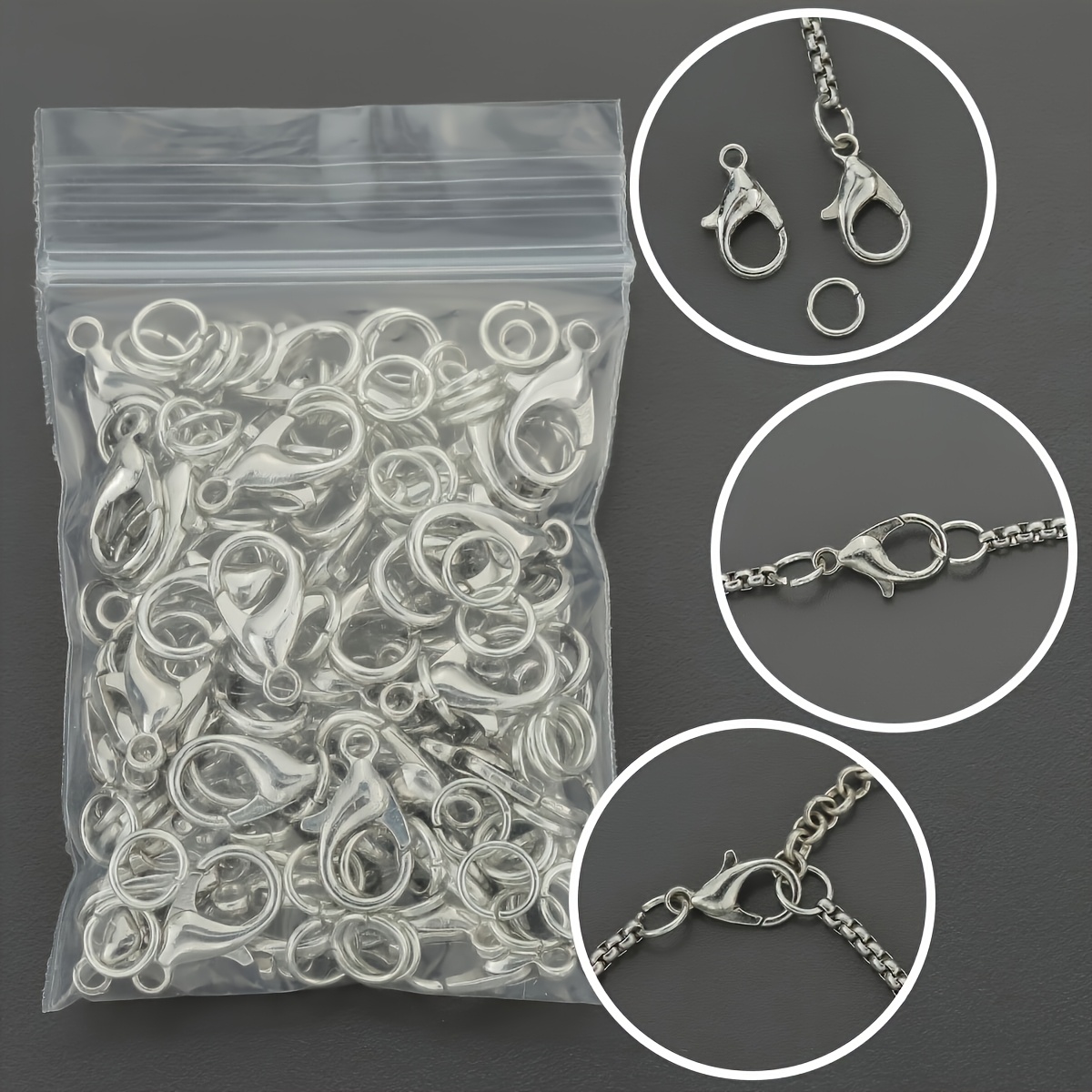 1/2/300pcs Lobster Clasps Open - огляд і ціна Jewelry Making Closed Jump Rings