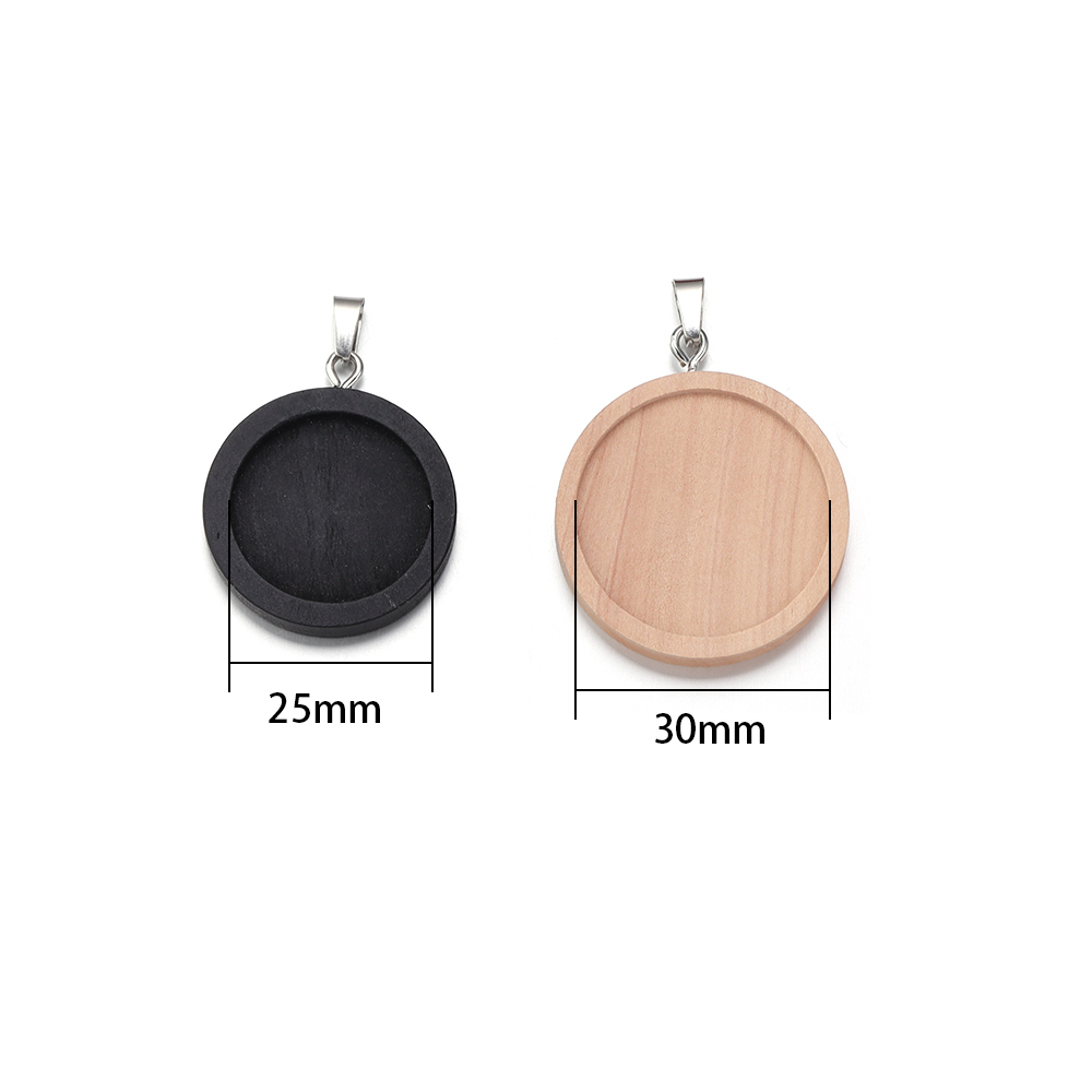 1-5pcs/lot 25 30mm Round Wood  - огляд і ціна Jewelry Making Tray