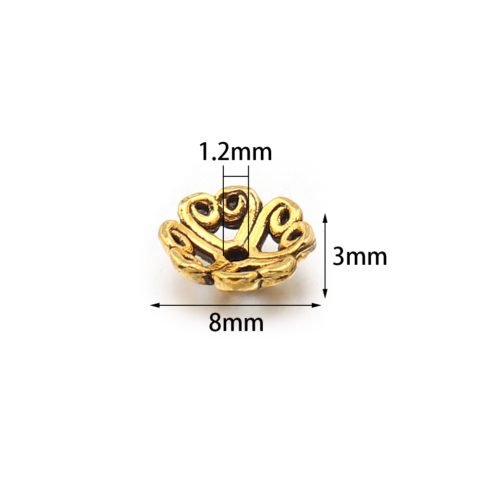 100pcs 8mm Alloy Hollow Out Fl - огляд і ціна Jewelry Making Tray