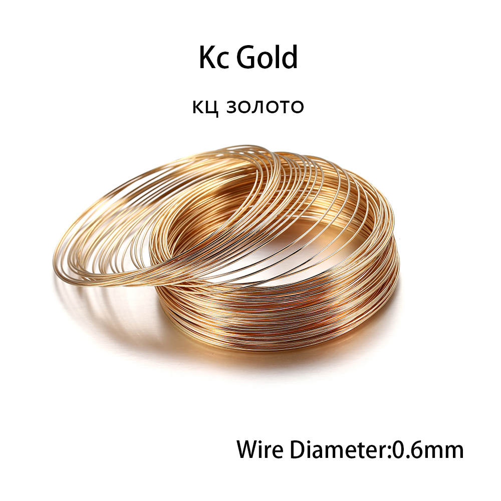 100 Loops/lot 0.6mm Silver Gol - огляд і ціна Memory Wire Bracelet