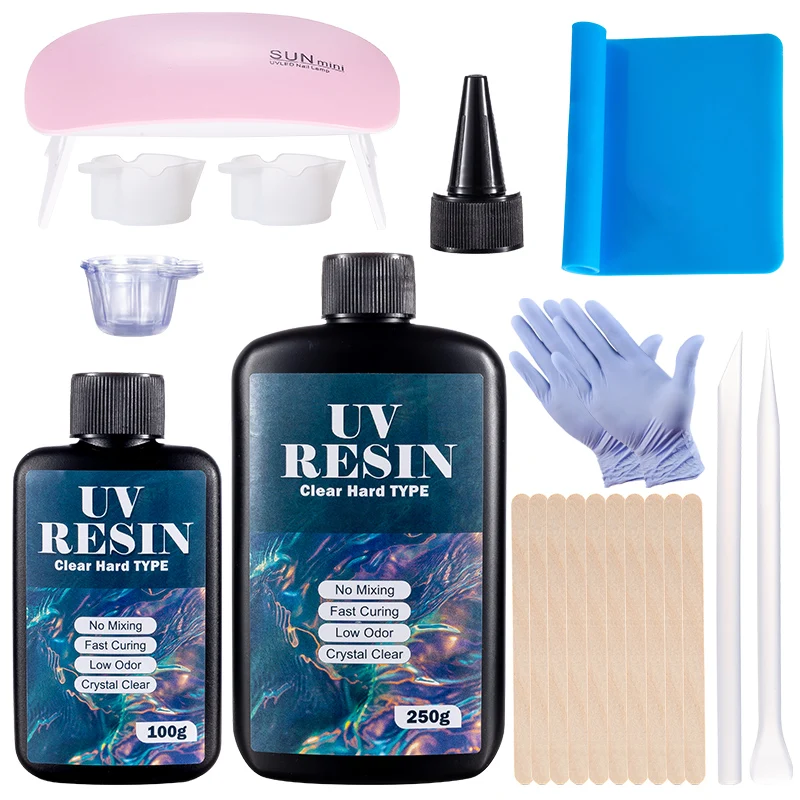 Hard UV Resin Glue Kit Fast Cu - огляд і ціна Jewelry Making Tool Kit