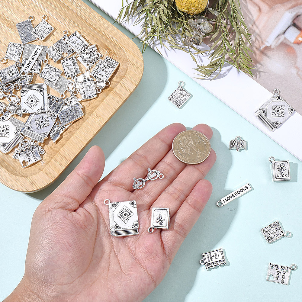 60Pcs Book Themed Bracelet Cha - огляд і ціна Jewelry Making Classes