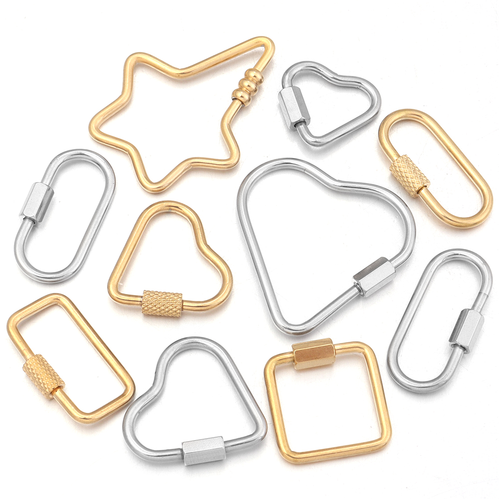 2pcs Gold Stainless Steel Hear - огляд і ціна Jewelry Making Essentials