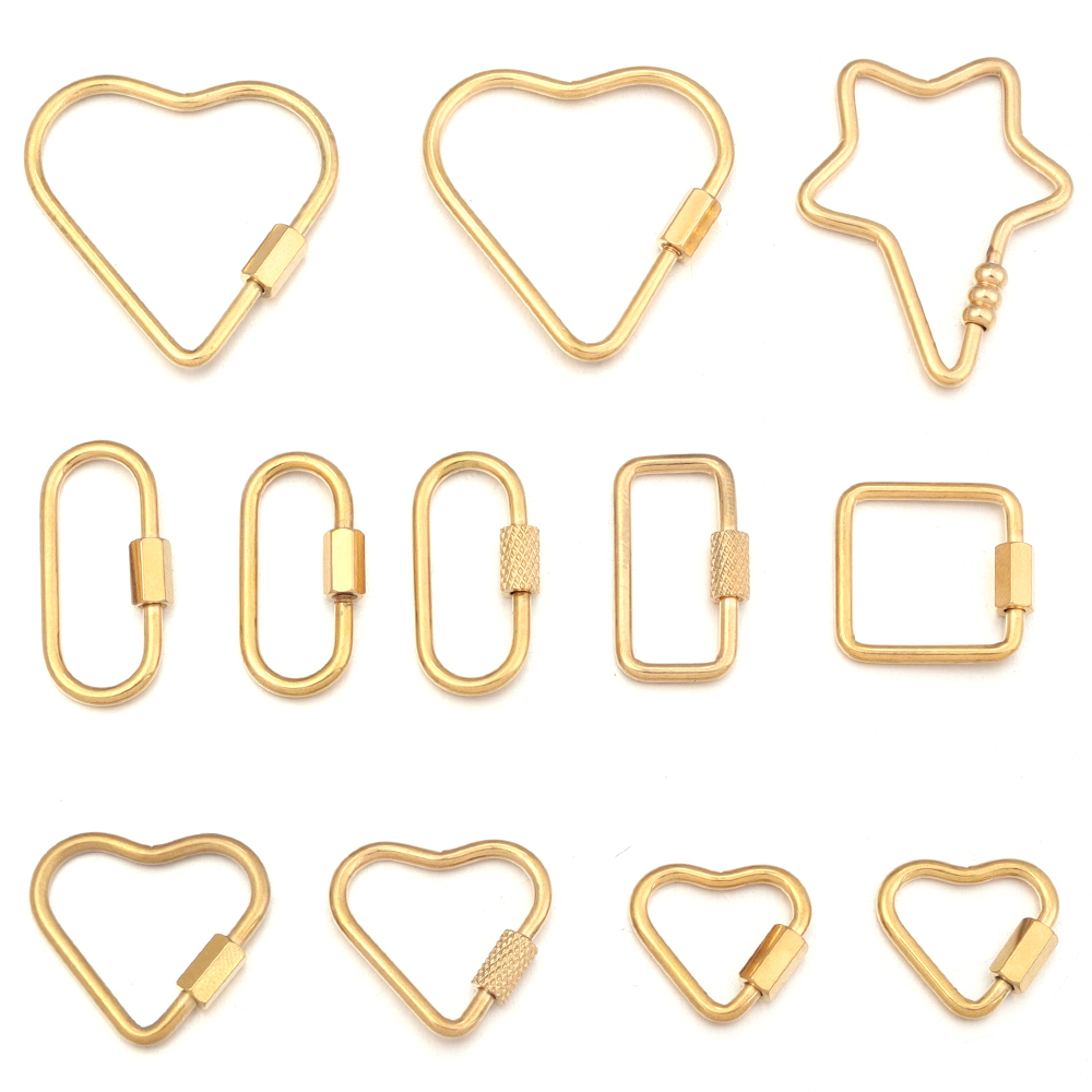 2pcs Gold Stainless Steel Hear - огляд і ціна Jewelry Making Essentials