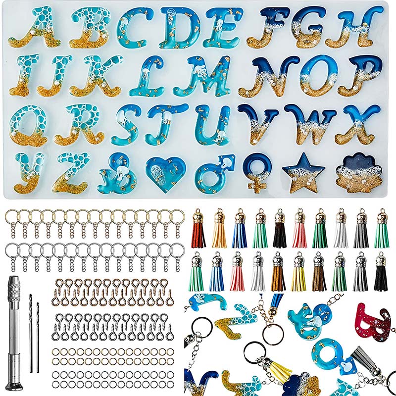 Alphabet Silicone Mold for Epo - огляд і ціна Jewelry Making Tool Kit