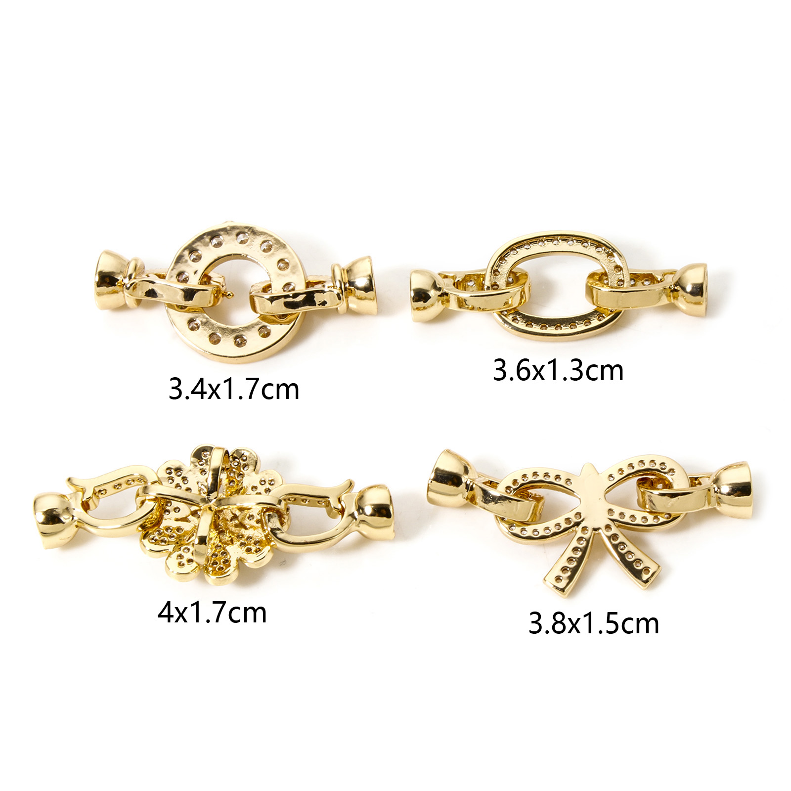 1pc Brass Fold Over Clasps Gol - огляд і ціна Jewelry Making Material