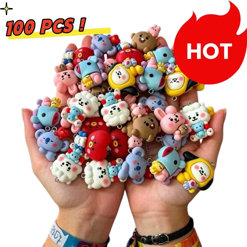 7pcs BT21 Resin Cartoon Charm  - огляд і ціна Jewelry Making Essentials