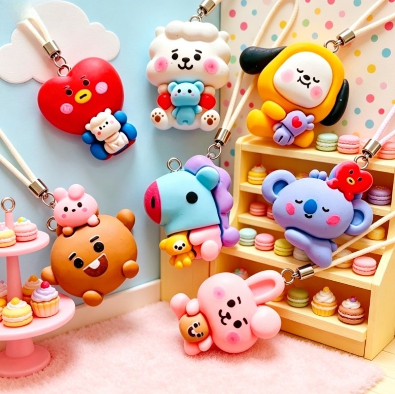 7pcs BT21 Resin Cartoon Charm  - огляд і ціна Jewelry Making Essentials