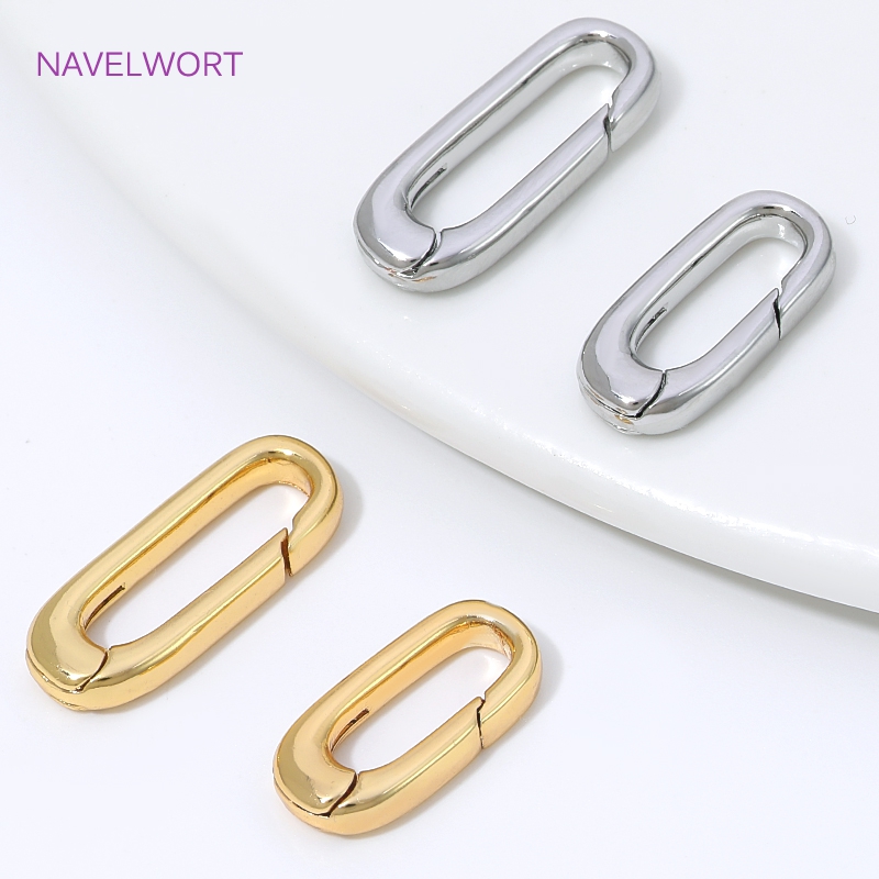 1/2/4Pcs 18K Gold Plated Oval  - огляд і ціна Jewelry Making Items