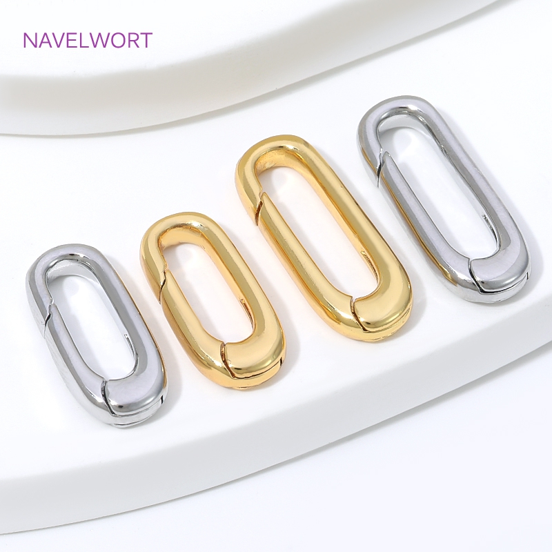 1/2/4Pcs 18K Gold Plated Oval  - огляд і ціна Jewelry Making Items