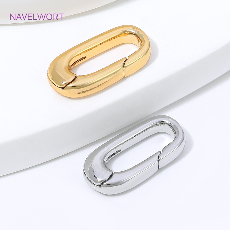 1/2/4Pcs 18K Gold Plated Oval  - огляд і ціна Jewelry Making Items