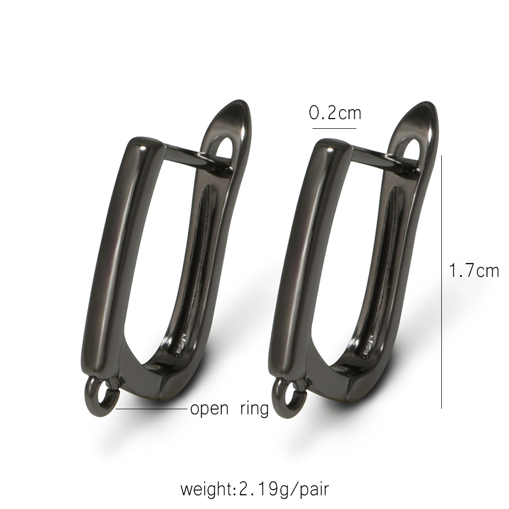YANASI 1 Pair Gun Black  Brass - огляд і ціна Jewelry Making Material