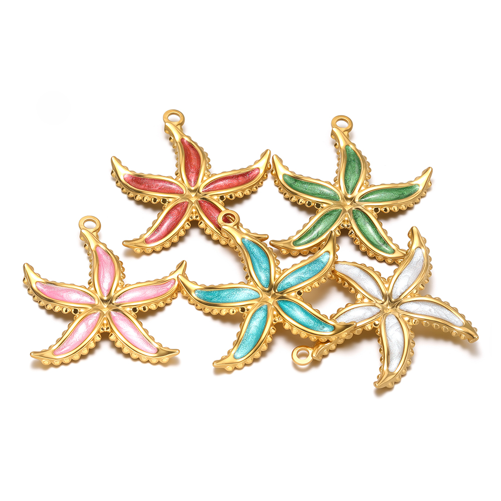 4pcs Stainless Steel Enamel St - огляд і ціна Jewelry Making Supplies Wholesale