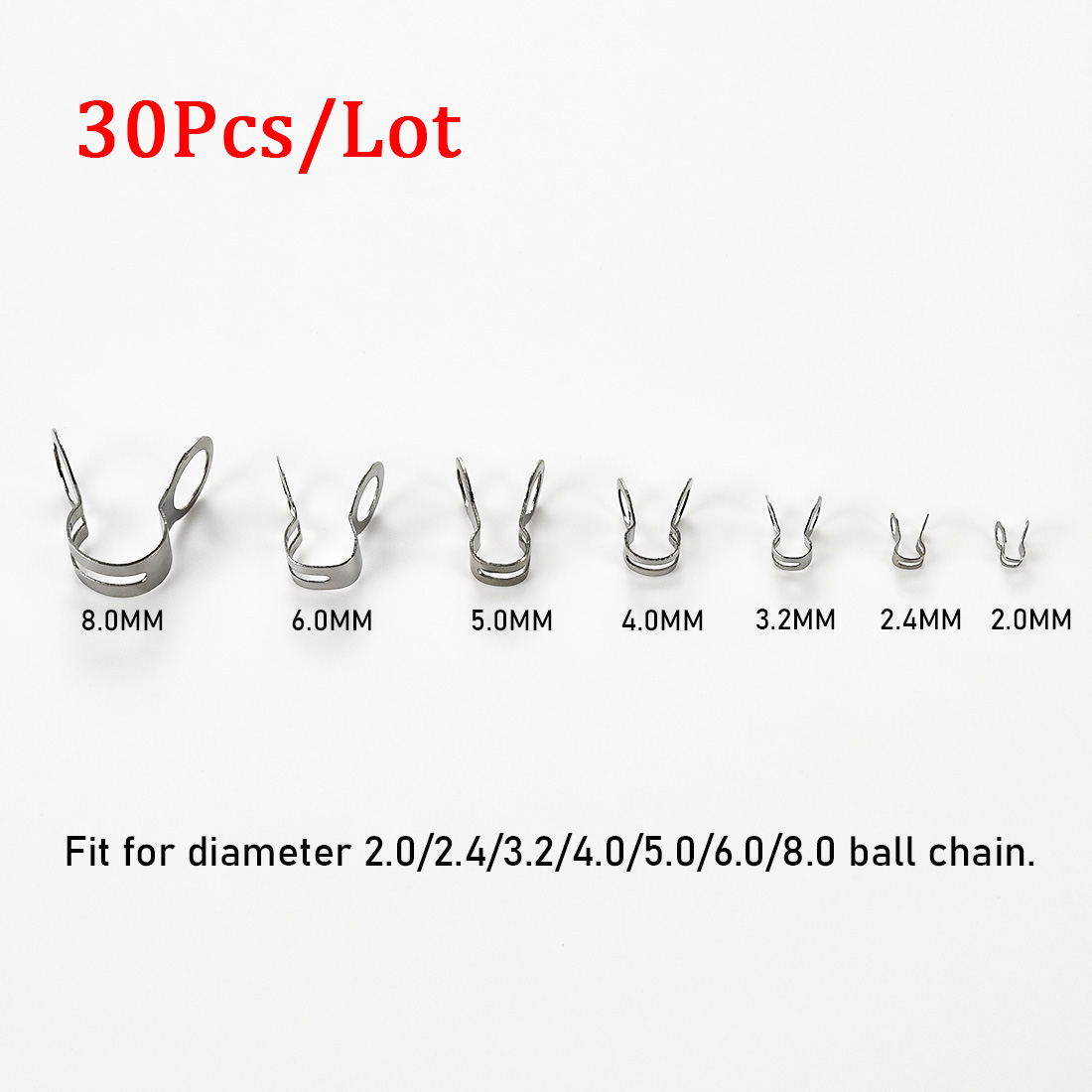 30Pcs Stainless Steel Ball Cha - огляд і ціна Jewelry Making Hardware