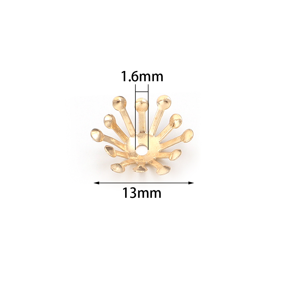100Pcs Diameter 13MM Gold Colo - огляд і ціна Jewelry Making Supplies Wholesale