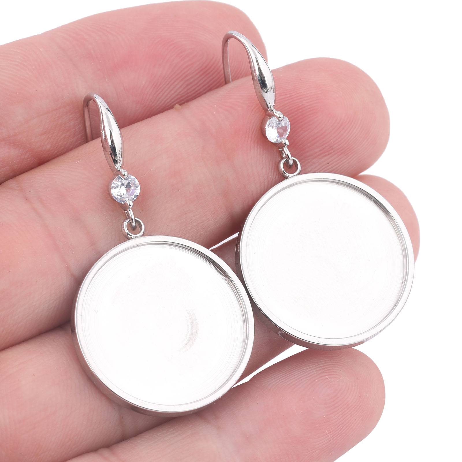 6pcs Stainless Steel Fit 20mm  - огляд і ціна Jewelry Making Tray
