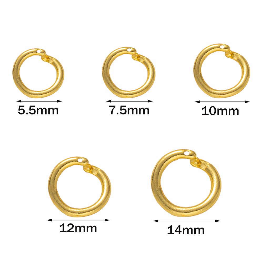 10pcs 18K Gold Plated Brass Lo - огляд і ціна Jewelry Making Closed Jump Rings