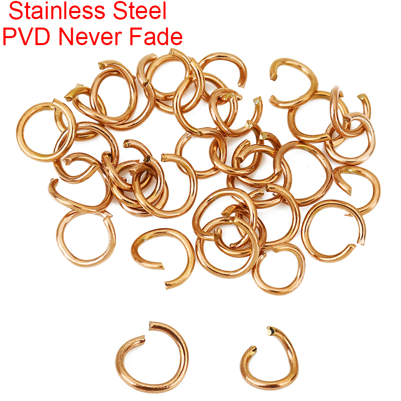 100pcs Rose Gold Plated Stainl - огляд і ціна Jewelry Making Closed Jump Rings