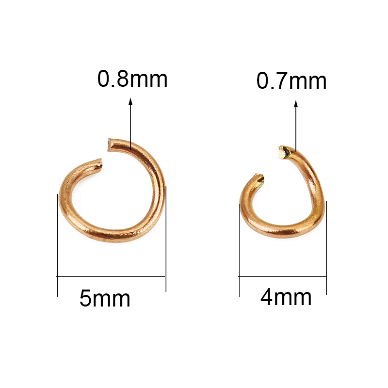 100pcs Rose Gold Plated Stainl - огляд і ціна Jewelry Making Closed Jump Rings