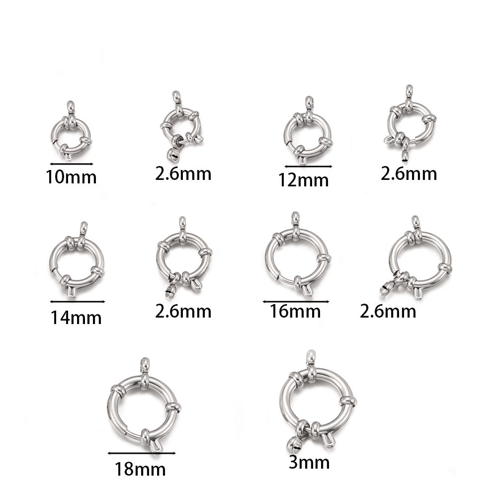2pcs Stainless Steel Round Spr - огляд і ціна Jewelry Making Material